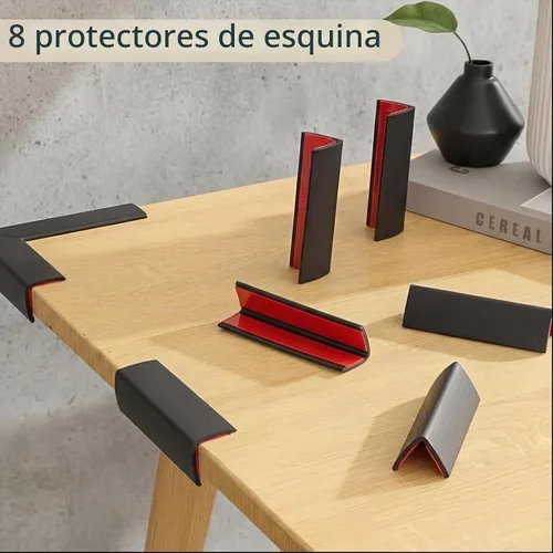 Vista 7 de Pangda - Protectores de esquina para zócalo autoadhesivos, color negro, 8