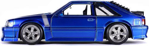 Vista 3 de Jada Toys Bigtime Muscle 1:24 1989 Ford Mustang GT Die-cast Car Azul, Juguetes para niños y adultos
