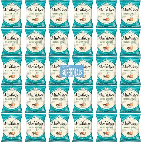 Vista 6 de Papas Fritas Cocidas en Caldero de Miss Vickie's Paquete de Valor Empaquetado por SUPERDEALS Bolsa de 1.375 Oz Paquete de Variedad Supremo de 5