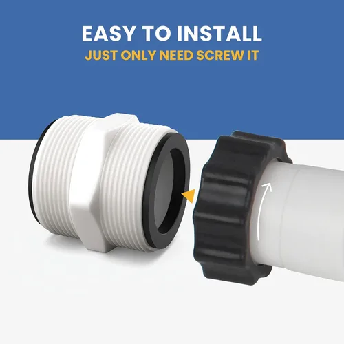 Vista 5 de Conector de manguera de piscina para bomba de manguera dividida de piscina Intex y Coleman de 1.5 pulgadas Above Ground Pools Drain Adapter