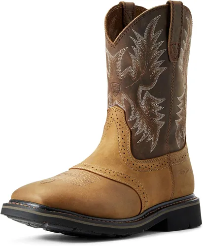 Vista 4 de Ariat Workhog - Botas de trabajo con puntera cuadrada para hombre Tierra oscuro