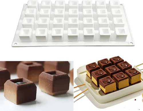 Vista 14 de Molde de silicona para chocolate en forma de dedo con 6 cavidades tipo barra para chocolate, dulces, pan, 11.6 x 6.8 x 1.3 pulgadas
