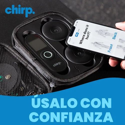 Vista 5 de Chirp Halo - Estimulador muscular inalámbrico - Dispositivo EMS portátil para recuperación muscular, alivio del dolor y entrenamiento de fuerza