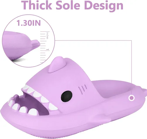 Vista 5 de Sandalias de baño con diseño de tiburón para niños y niñas Sandalias de ducha para niños y niñas Sandalias de playa y piscina Secado rápido