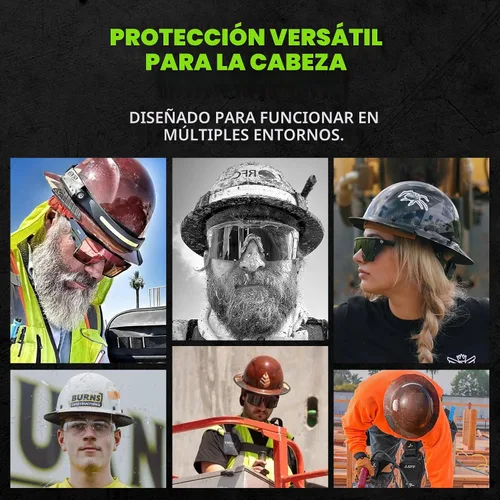 Vista 6 de Lift Dax - Casco de seguridad de ala completa de resina de fibra, suspensión de 6 puntos