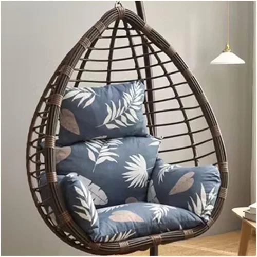 Vista 16 de ZTGL Cojines para silla de huevo, cojín para silla de huevo, cojín grueso para interiores y exteriores, para patio, jardín, color negro