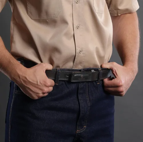 Vista 3 de Kolossus Cinturón de cuero de grano superior para hombre