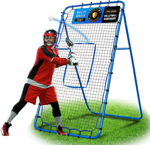 Vista 11 de Volleyball Lacrosse Rebound Net Pro, WINTHAI Lacrosse Rebounder for Backyard, 7x4FT/6x4FT/4x4FT Bounce Back Net with Target Strike Zone, Easy Quick