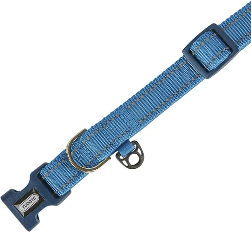 Vista 4 de Collar acolchado de nailon reflectante para perro, collares suaves ajustables para mascotas con hebilla de liberación rápida para perros pequeños
