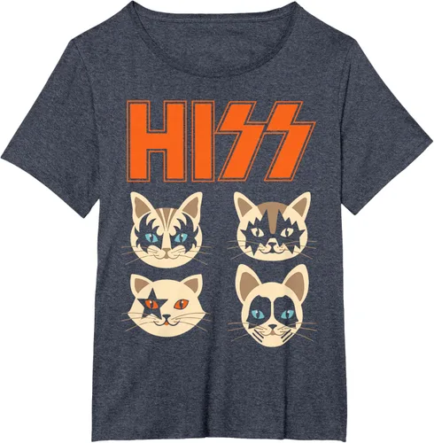Vista 48 de Camiseta Hiss Funny Cats Kittens Rock Rockin, Negro