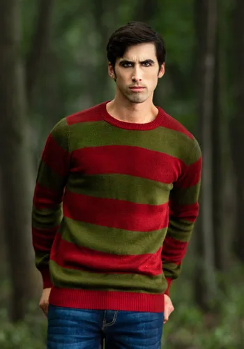 Vista 6 de Suéter a Rayas de Pesadilla en Elm Street Freddy para Adultos Multicolor