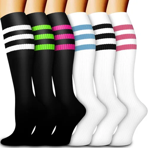 Vista 193 de Bluemaple 6 Pack Copper Compression Socks for Women and Men Circulation-Best Support for Medical, Running,Nursing,Athletic