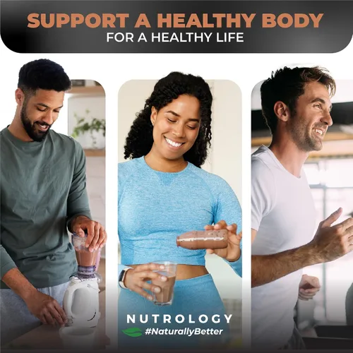 Vista 8 de Nutrology TRIPACT Proteína vegana en polvo – Proteína orgánica de guisantes, arroz y calabaza, BCAA y glutamina, batidos sustitutivos de comidas a