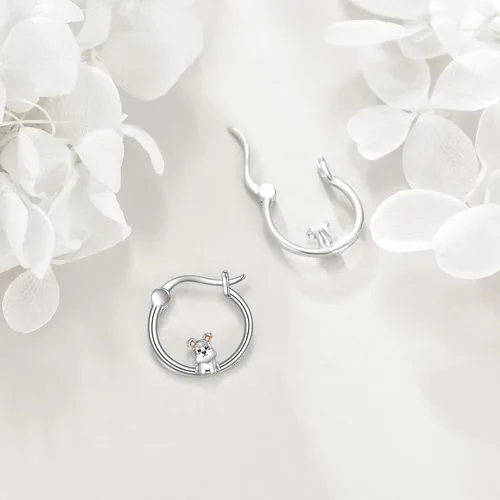 Vista 79 de VONALA Bonitos aretes de aro de plata de ley 925, regalos de cumpleaños para mujer
