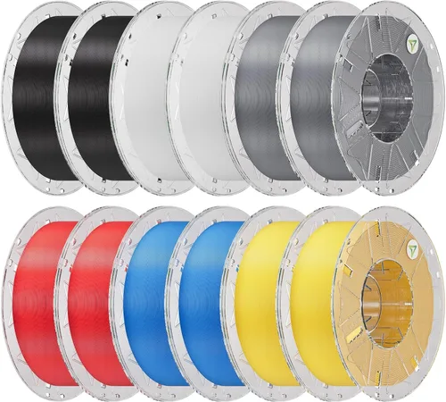 Vista 25 de Creality Hyper PLA Filamento 1.75mm, filamento RFID para impresora 3D PLA de alta velocidad 30-600mm/s, 1kg(2.2lbs)/carrete Filamento compatible