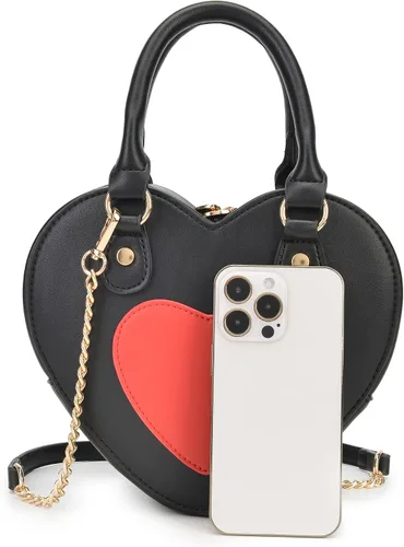 Vista 2 de lola mae Heart Shape Crossbody Bag Zip Around Shoulder Handbag