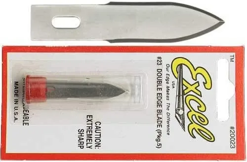 Vista 5 de Excel Blades Cuchillas de repuesto #2 Hobby - Cuchillas de repuesto de borde recto hechas en Estados Unidos - Paquete de 5