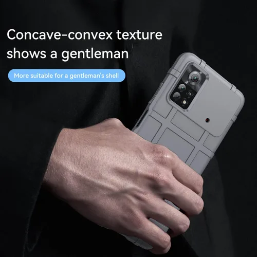 Vista 6 de Funda delgada para Xiaomi Poco X4 Pro 5G, resistente funda duradera con protección de grado militar a prueba de golpes, probada contra caídas