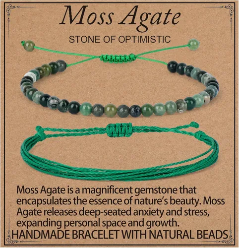 Vista 91 de LPBeads Pulsera de piedra natural hecha a mano de tamaño ajustable