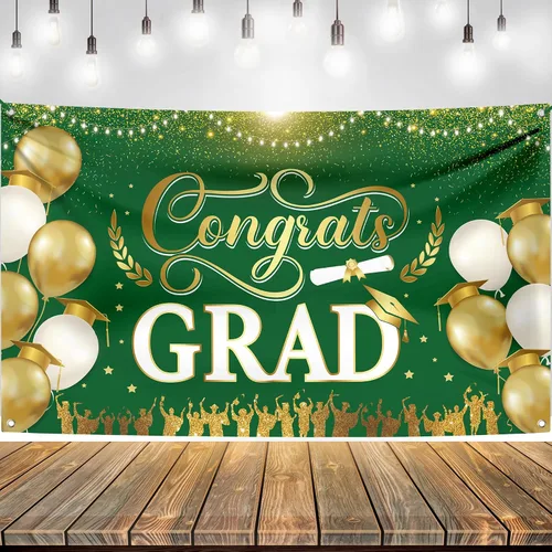 Vista 27 de KatchOn, XtraLarge We are So Proud of You Banner – 72 x 44 pulgadas Fondo de graduación negro y dorado 2026 para decoraciones de graduación 2026