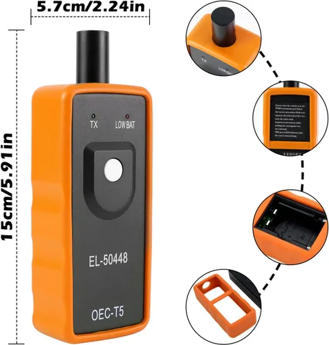 Vista 2 de Herramienta de restablecimiento TPMS, herramienta de programación y activación del sensor del monitor de presión de neumáticos automotriz OEC-T5