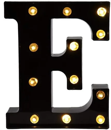 Vista 60 de Ulalaza Letrero de luz LED en blanco y negro, 2 letras AA alimentadas por batería para boda, fiesta de cumpleaños, lámpara de Navidad, luz nocturna