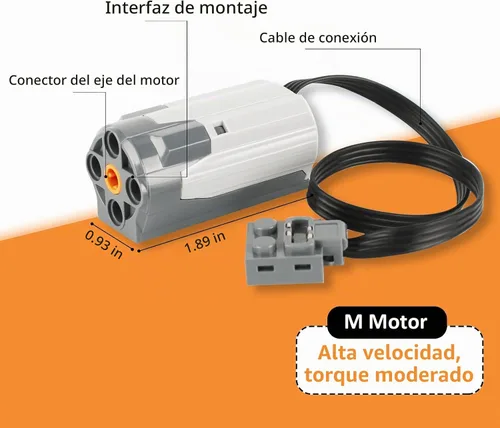 Vista 2 de VAOEVA Kit de motor 5 en 1 compatible con la mayoría de bloques de construcción con clavos, set de motor con potentes motores, funcionalidad