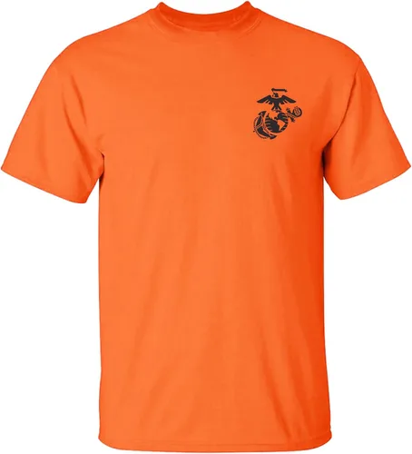 Vista 9 de zerogravitee Camiseta de manga corta para adulto con emblema de los marines Jaspeado oscuro