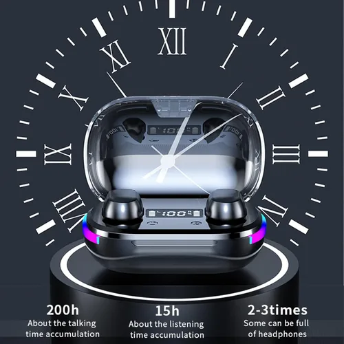 Vista 9 de Auriculares inalámbricos - Auriculares Bluetooth de 5.3 pulgadas - Micrófono integrado - Auriculares de sonido premium inmersivos - Estuche de carga