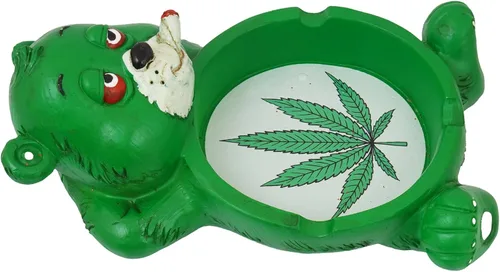Vista 6 de Fantasy Gifts Cenicero de poliresina Stoner Bear - 4"x6