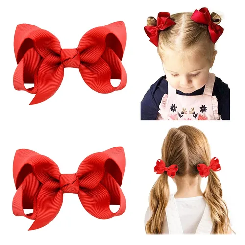 Vista 12 de YHXX YLEN Pinzas para el cabello para niñas, 2 unidades Cuadros con purpurina de 3 pulgadas