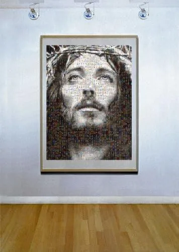 Vista 2 de Jesucristo" ENORME collage de mosaico de Jesús Fotos By Michael Verlangieri