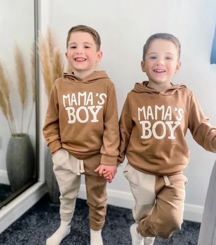 Vista 3 de Mamas - Ropa para niños pequeños, sudadera con capucha para otoño e invierno