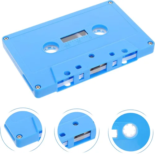 Vista 8 de Retro Blue Blank Audio Cassettes 2pcs for Xmas Party Decor