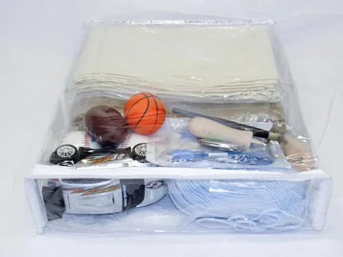 Vista 2 de Paquete de 1 bolsa de almacenamiento de vinilo resistente con cremallera (transparente) (15 x 18 x 4 pulgadas), 4.7 galones