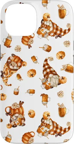 Vista 4 de Autumn Pumpkin Spice Motif for Thanksgiving Cute Fall Gnome Case for iPhone 17