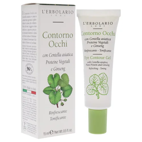 Vista 3 de L'Erbolario Gel para contorno de ojos, contiene proteína vegetal y ginseng, crema ligera y no grasosa, ayuda a reducir las bolsas y círculos debajo