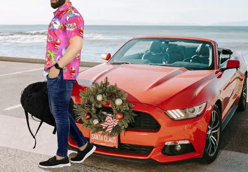 Vista 4 de HAPPY BAY Camisas hawaianas de manga corta con botones para hombre, camisas de verano para playa, vacaciones, isla de Hawái, camisas para hombres