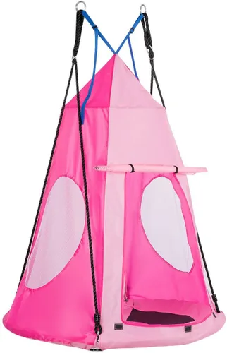 Vista 6 de Silla hamaca colgante para niños, asiento de tienda de campaña para uso en interiores y exteriores, perfecta para niños, adultos, soporta 330 libras