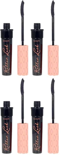 Vista 6 de Máscara de pestañas Benefit Cosmetics Roller Lash, curvado y elevación (negro) Deluxe Mini 0.1 onzas