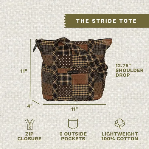 Vista 3 de Bella Taylor Bolsos de hombro de retazos de algodón acolchado Stride