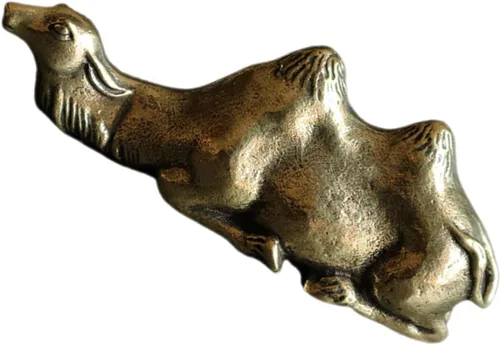 Vista 8 de NOLITOY 3 soportes para bolígrafos de camello, escultura de riqueza animal de escritorio, pequeña figura de camello, figura china de Fengshui