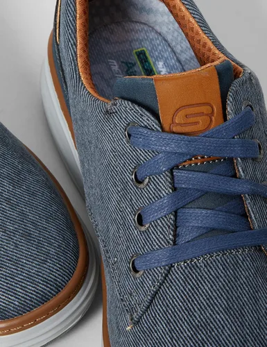 Vista 7 de Skechers de lona Moreno Oxford para hombre