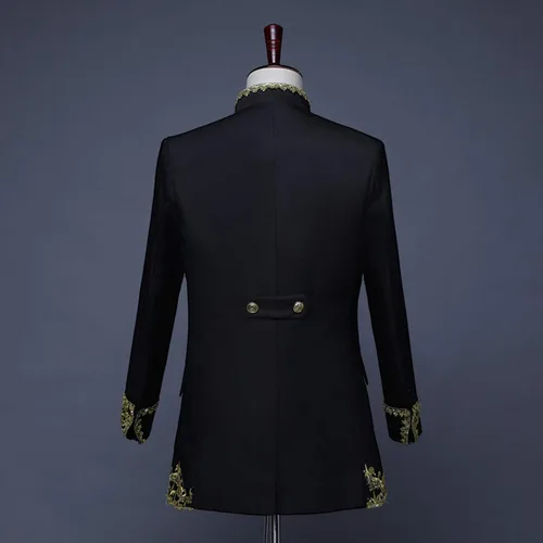Vista 6 de Abrigo steampunk para hombre, chaqueta gótica victoriana, uniforme de Halloween, estilo vintage