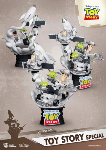 Vista 4 de Beast Kingdom Toy Story: Estatua de la serie Ds-032 de Woody & Buzz Deluxe Galaxy Version Ds-032