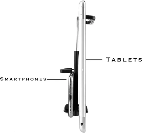 Vista 2 de Soporte universal para trípode 2 en 1 y soporte universal para teléfono inteligente para todos los teléfonos inteligentes y tabletas con paño
