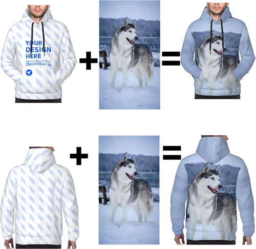 Vista 4 de HEYCE 3D custom hoodies for men and women, add your own photo hoodie, personalize your own hoodie design