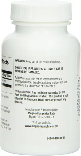 Vista 2 de Optimum Acidophilus Lactobacilli Capsules, 100