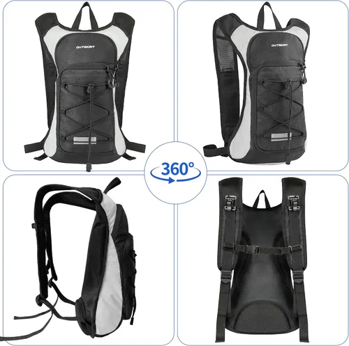 Vista 8 de OUTSKIRT Hydration Backpack with 2L Water Bladder, Lightweight and Breathable Running Hydration Pack, Water Backpack for Hiking, Cycling, Trail