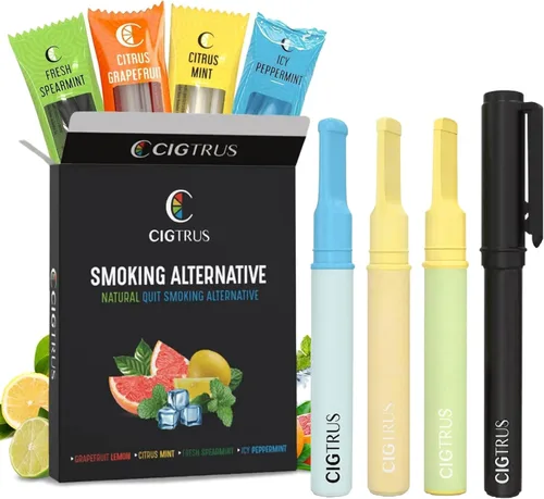 Vista 10 de Cigtrus Inhalador sin humo para dejar de fumar, natural, sin nicotina, sin vapor y no eléctrico, ayuda a frenar los antojos y la fijación oral, 1